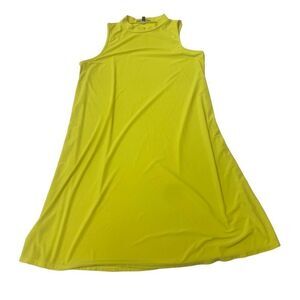 Neon Green Mock Neck Dress